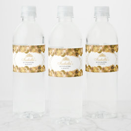 Goud flesje Quinceanera Water Fles Label Waterfles Etiket