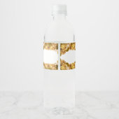 Goud flesje Quinceanera Water Fles Label Waterfles Etiket (Achterkant)