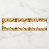 Goud flesje Quinceanera Water Fles Label Waterfles Etiket (Enkel label)