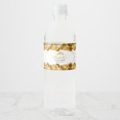 Goud flesje Quinceanera Water Fles Label Waterfles Etiket (Voorkant)