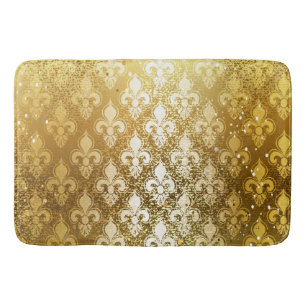 , goud, fleur de lis, antiek, , chic, leuk badmat
