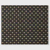  Goud  Fleur de Lis Overlay Cadeaupapier (Vlak)