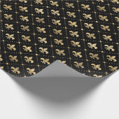  Goud  Fleur de Lis Overlay Cadeaupapier (Hoek)