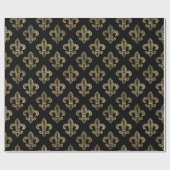  Goud  Fleur de Lis Overlay Cadeaupapier (Vlak)