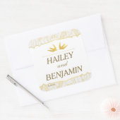 Goud Flora Bliss Stickers (Envelop)