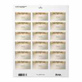 Goud Floral Adres Label (Full Sheet)