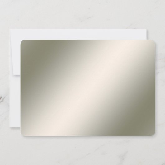 Goud Floral Lijst Save the Date Kaart (Achterkant)