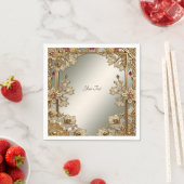 Goud Floral Lijst servetten (Insitu)