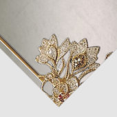 Goud  Floral Lijst Weefselpapier Tissuepapier (Detail)