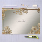 Goud  Floral Lijst Weefselpapier Tissuepapier (Craft)