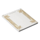 Goud Floral Notitieblok (Schuin)