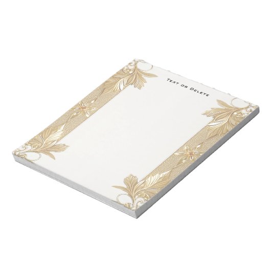 Goud  Floral Notitieblok (Linkerzijde)