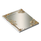Goud Floral Notitieblok (Schuin)