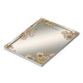 Goud Floral Notitieblok (Linkerzijde)