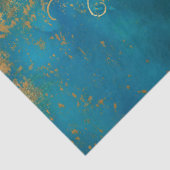 Goud Floral-overzichten voor Blauwgroen groene ont Tissuepapier (Detail)