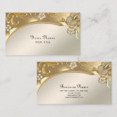 Goud  Floral Visitekaartje (Voorkant / Achterkant)