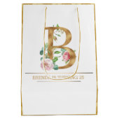 Goud flormonogram B Medium Cadeauzakje (Achterkant)