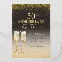 Goud Folie 50e Glitter Champagne Jubileum