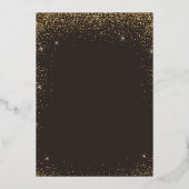 Goud Folie 50e Glitter Champagne Jubileum Uitnodiging (Achterkant)