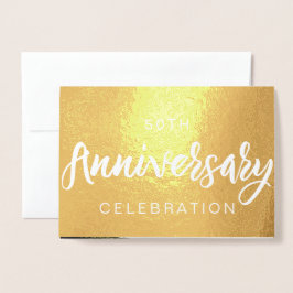 Goud Folie 50ste Verjaardag Feest Uitnodigingen