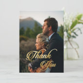 Goud Folie, Aangepaste Foto, Dankkaart Bedankkaart (Staand voorkant)