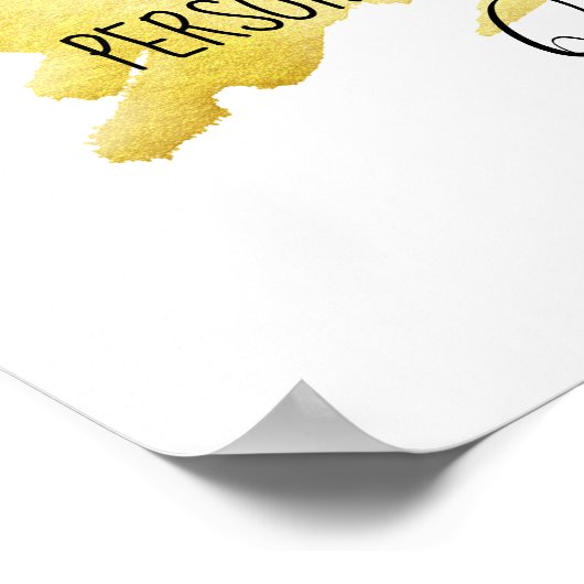 Goud folie Aangepaste prijsopgave Poster (Hoek)