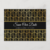 Goud Folie abstract Patroon Save The Date Aankondigingskaart (Voorkant)