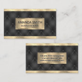 Goud Folie Afwerking | Zwarte Stoffering Opvulling Visitekaartje (Voorkant / Achterkant)