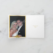 Goud folie bladeren moderne bruiloft Bedankt (Binnen)