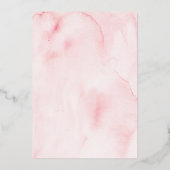 Goud Folie Blush Bloemachtige Save The Dates Uitnodiging (Achterkant)