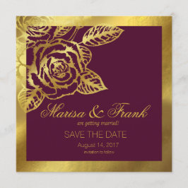Goud Folie Bourgondië Oude Wijnstok Botanisch Save The Date