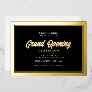 Goud Folie Calligraphy Grand Opening Folie Uitnodiging