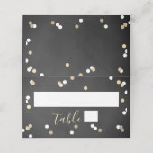 Goud Folie Confetti Bruidsdouche Plaatskaartje (Buitenkant ongevouwen)