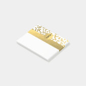 Goud Folie Confetti Stippen Glam Moderne Monogram Post-it® Notes (Schuin)