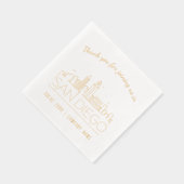 Goud Folie Custom San Diego Show & Event Servetten (Rechts)