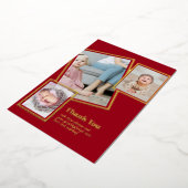 Goud Folie DANK JE WEL Foto Collage Modern QR CODE Uitnodiging (Gedraaid)