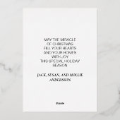 Goud Folie Foto Kerst Vakantie Vreugde Folie Feestdagenkaart (Achterkant)