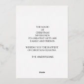 Goud Folie Foto Kerstvakantie Grootste Cadeaus Folie Feestdagenkaart (Achterkant)