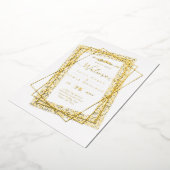 GOUD FOLIE Frame Tekst Nikah Walima Islamitisch Hu Uitnodiging (Gedraaid)