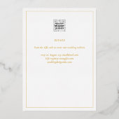 GOUD FOLIE Frame Tekst Nikah Walima Islamitisch Hu Uitnodiging (Achterkant)