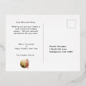 Goud Folie GELOOF Kerstbal Folie Feestdagen Briefkaart (Achterkant)