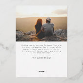 Goud Folie Glitterende Liefde & Vreugde Vakantie F Folie Feestdagenkaart (Achterkant)