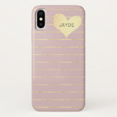 Goud Folie Hart en Blush Mobiele Telefoonhoes Case-Mate iPhone Case (Achterkant)