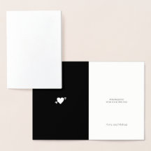 Goud-folie-hart met pijl monogram bruiloft