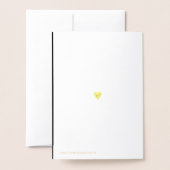 Goud-folie-hart met pijl monogram bruiloft folie kaarten (Met envelop)