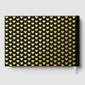 Goud folie Heren en Dames typografie zwart huwelij Gastenboek (Achterkant)