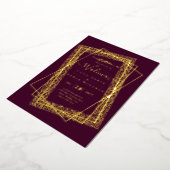 GOUD FOLIE Kader Tekst Nikah Walima Islamitische B Folie Uitnodiging (Gedraaid)