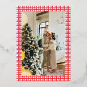 Goud Folie Kerst Notenkraker Monogram Foto Kaart (Achterkant)