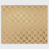 Goud folie Kerstmis Cadeaupapier (Vlak)