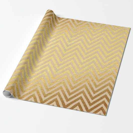 Goud folie Kerstmis Cadeaupapier (Uitgerold)